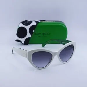 Kate Spade PAISLEIGH/S 0VK6 9O Sunglasses - White Frame, Grey Lenses Kate Spade Women main image 4